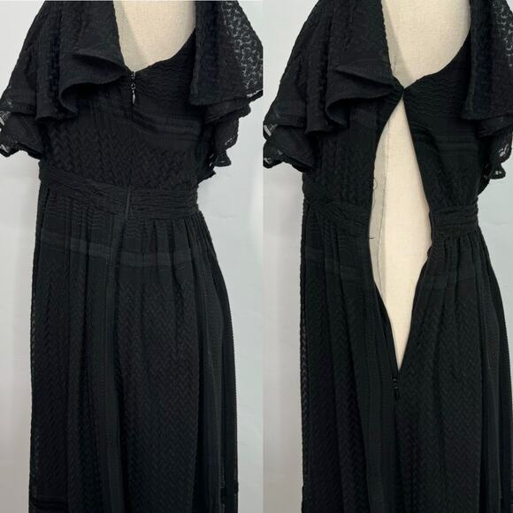 The Jetset Diaries Casablanca Maxi Dress Black Embroidered Boho Beach Size M - Picture 11 of 15